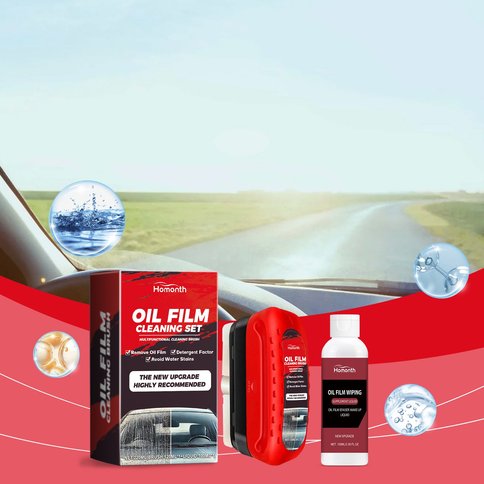 Car windshield cleaning kit