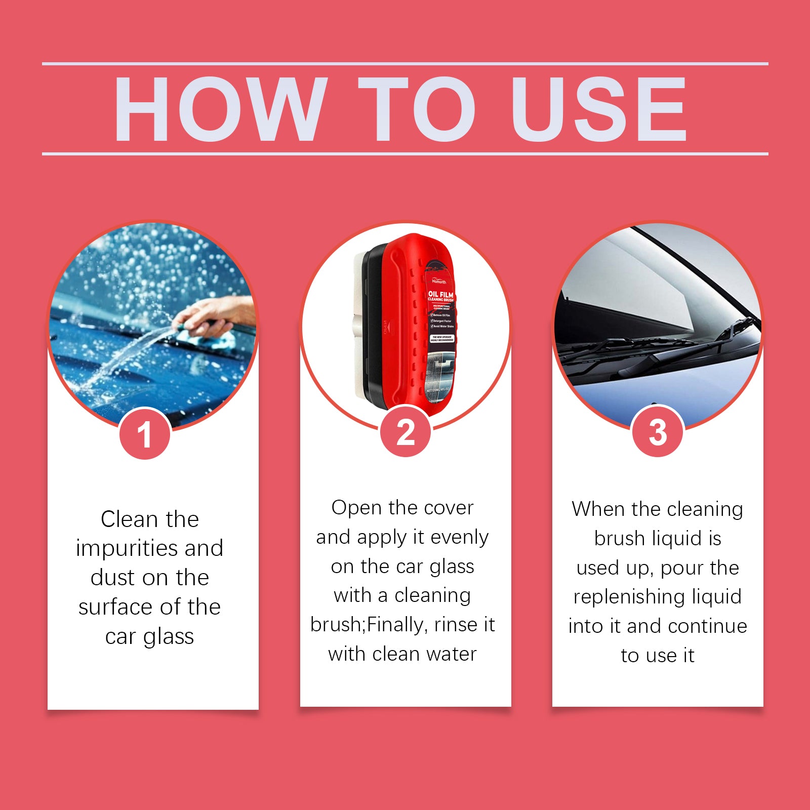 Car windshield cleaning kit