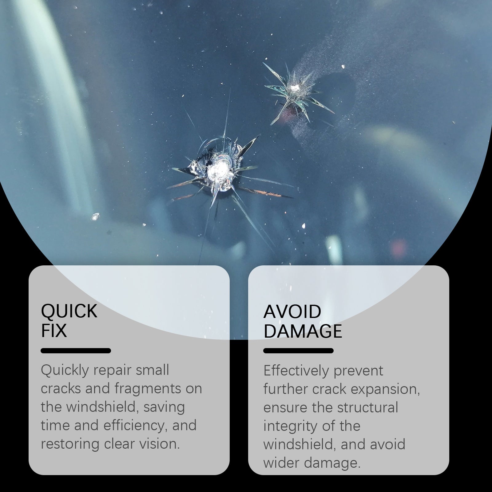 Windshield repair kit