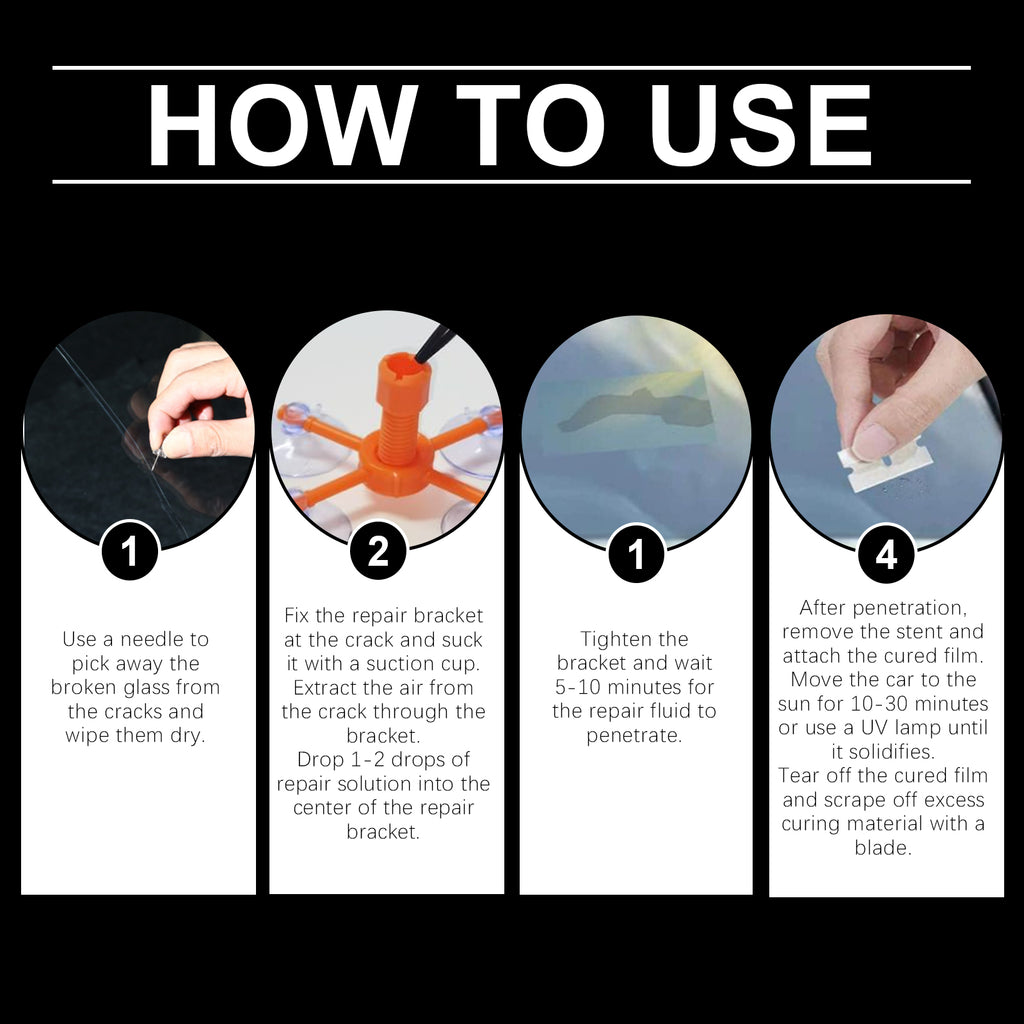 Windshield repair kit