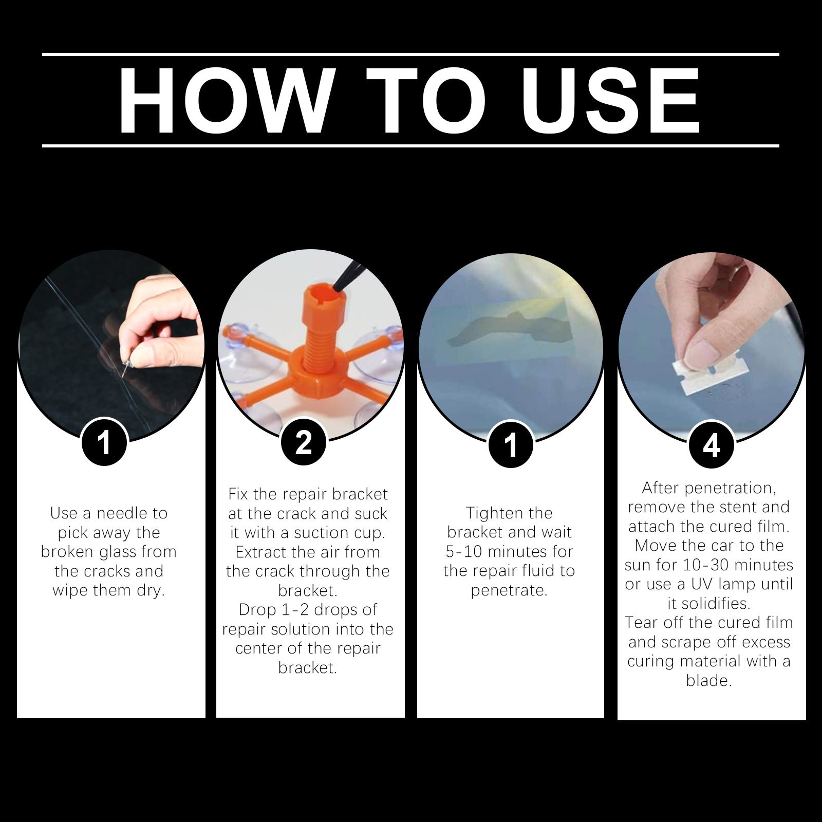 Windshield repair kit