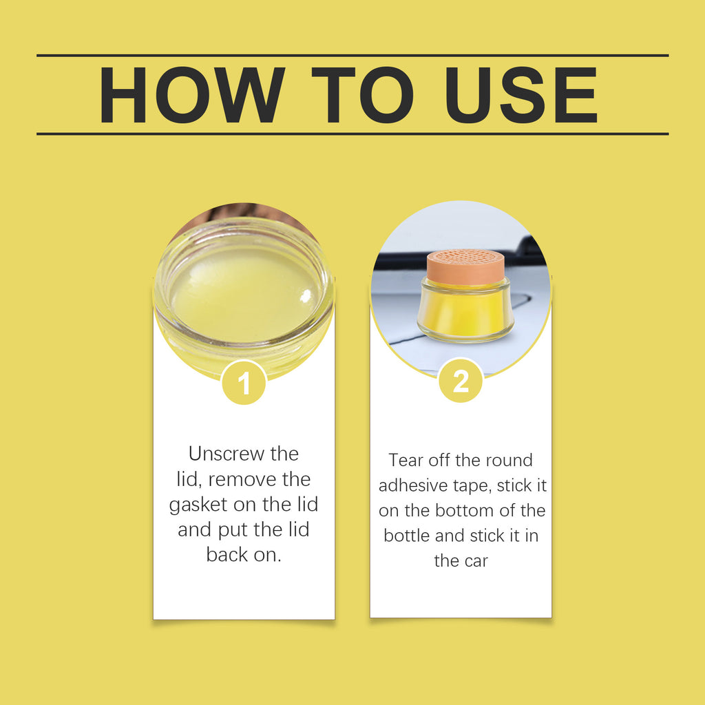 Lemon-scented solid car air freshener