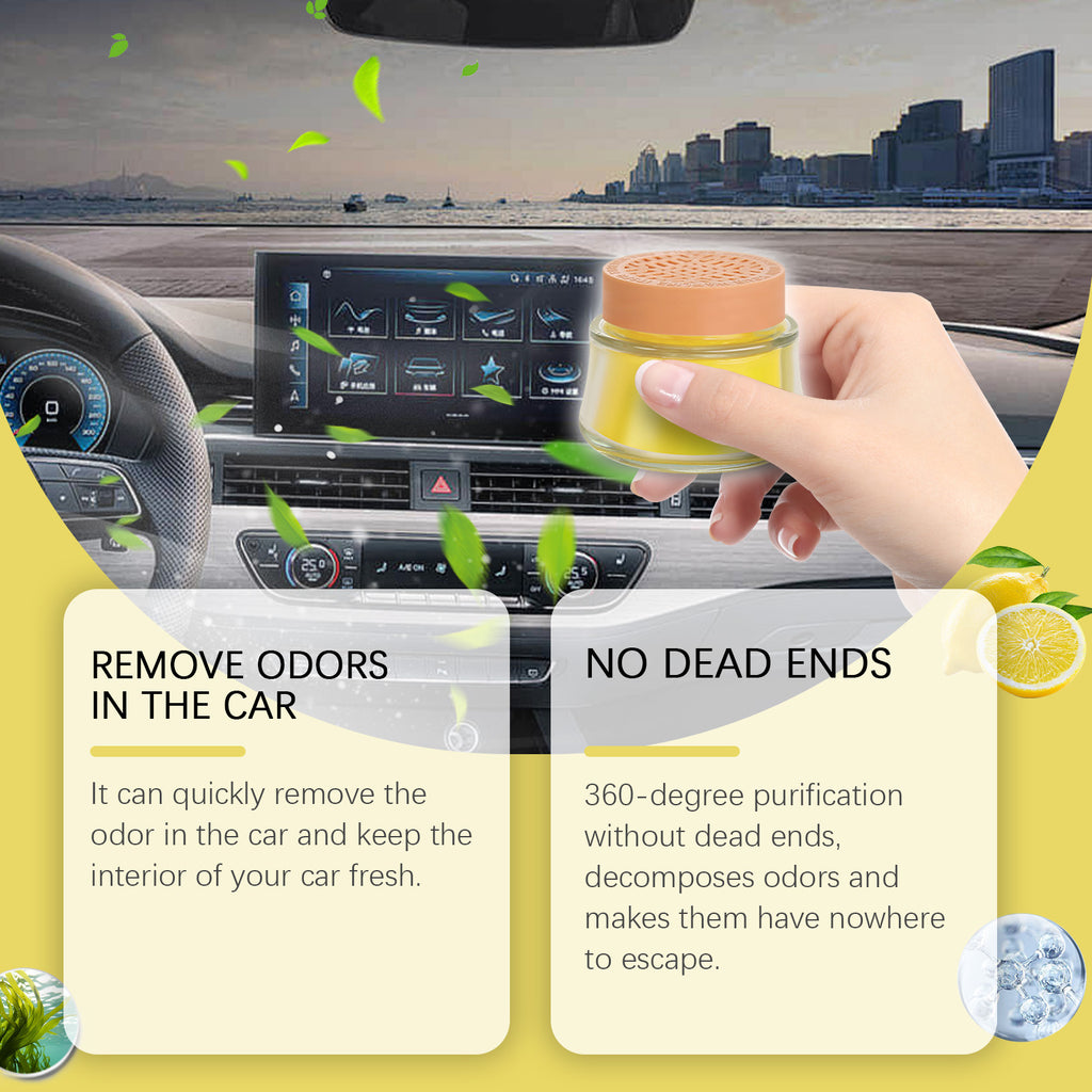 Lemon-scented solid car air freshener
