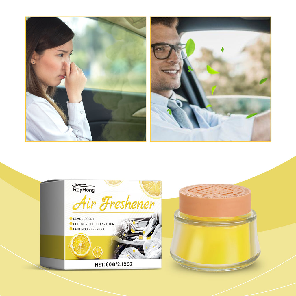 Lemon-scented solid car air freshener