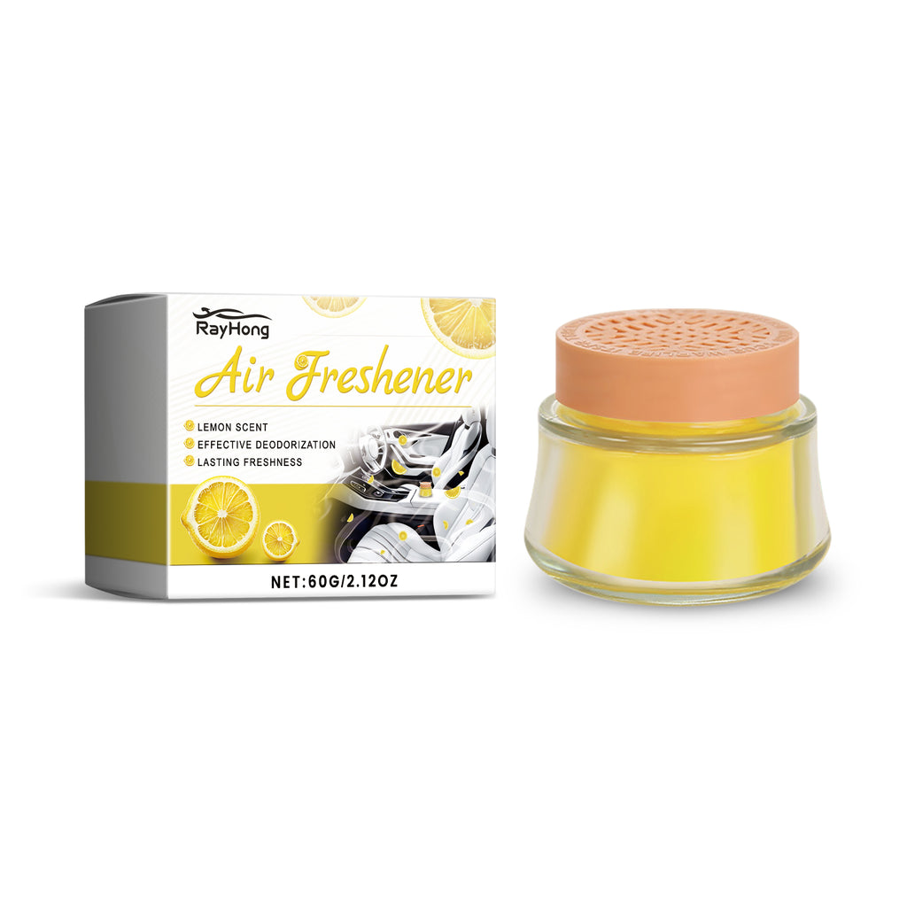 Lemon-scented solid car air freshener