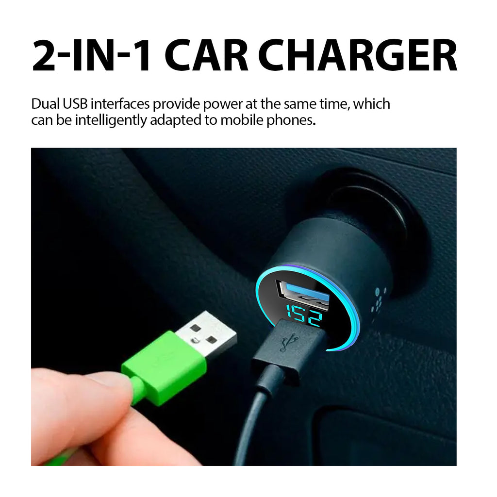 2-in-1 Car Digital Display with Charging Case